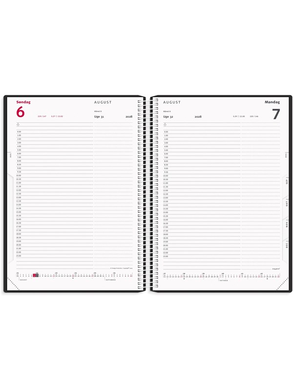 Mayland Timekalender sort PP-plast 2028