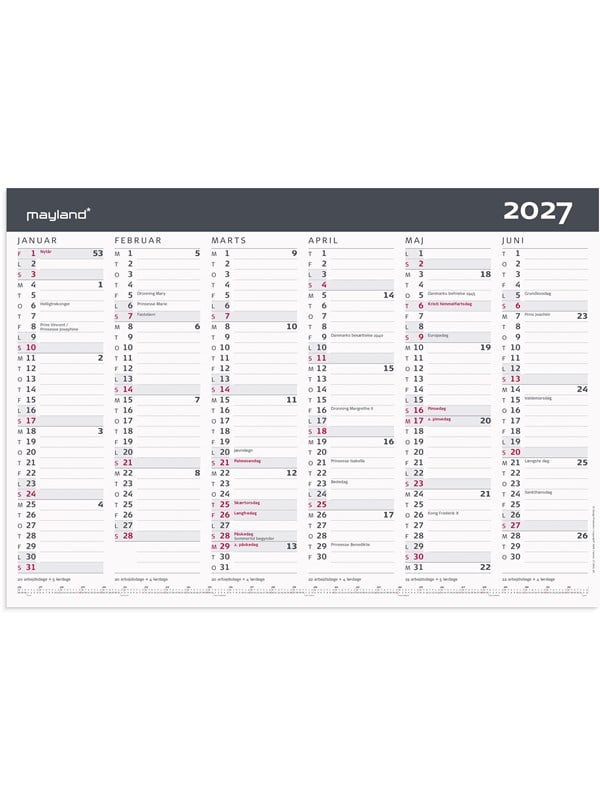 Mayland Kontorkalender Moderne A3 2027