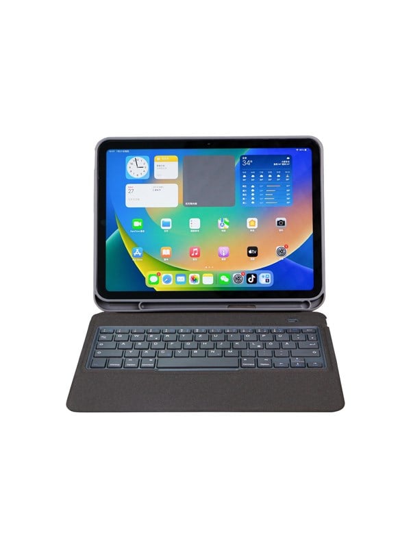 Deqster Slim 2 - keyboard and folio case - Tastatur  Folio-Set - Deutsch - Grau