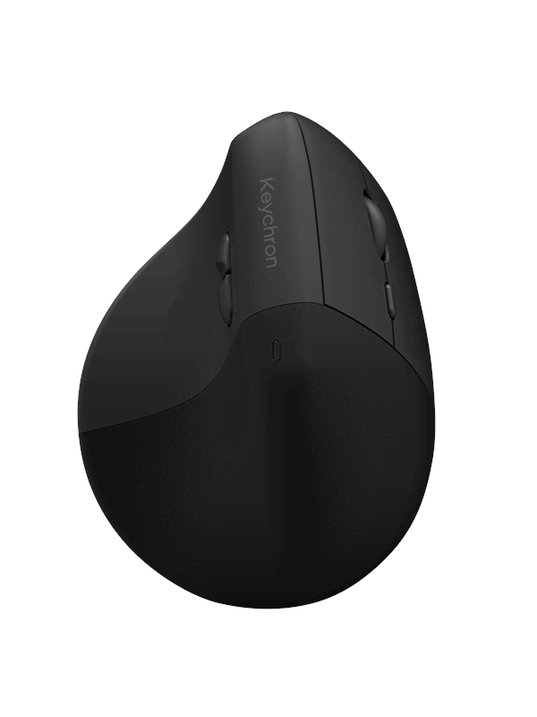 Keychron BM27 Silent Wireless Mouse - Space Grey - Vertical mouse Grau