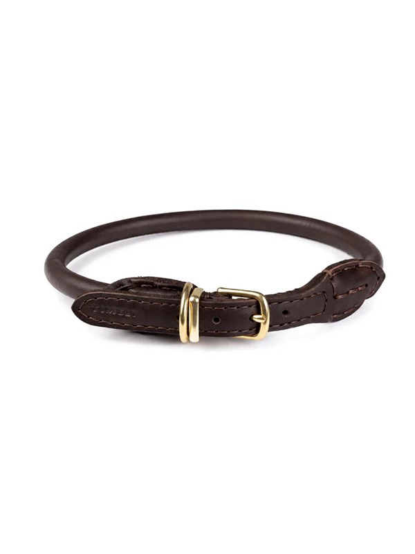 Timely PARIS Halsband Dunkelbraun 12 mm  70 cm