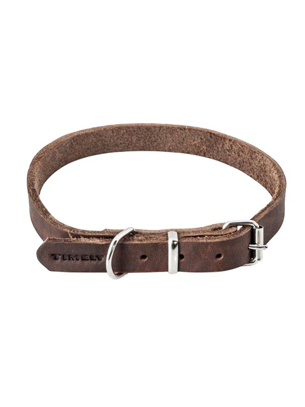 Timely PRAG Halsband Dunkelbraun 12 mm  35 cm