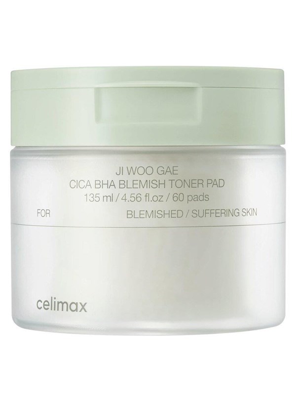 Celimax Ji Woo Gae Cica BHA Blemish Toner Pad 60 pcs