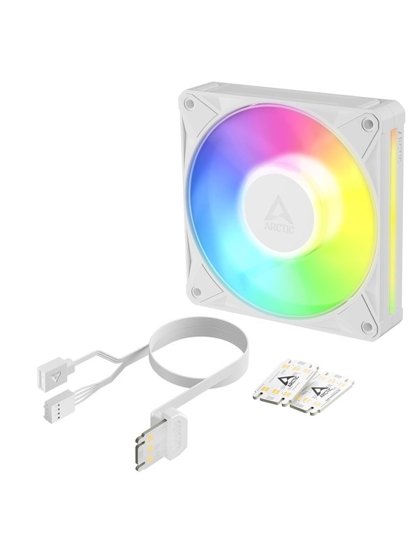 Arctic BioniX P12 A-RGB - Gehuselfter - 120mm - Wei mit RGB LED
