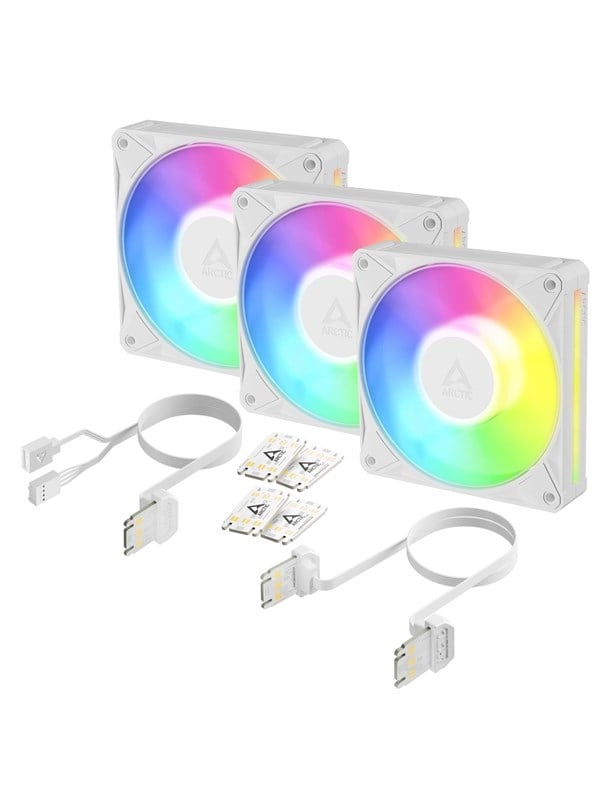 Arctic BioniX P12 A-RGB - 3pack - Gehuselfter - 120mm - Wei mit RGB LED