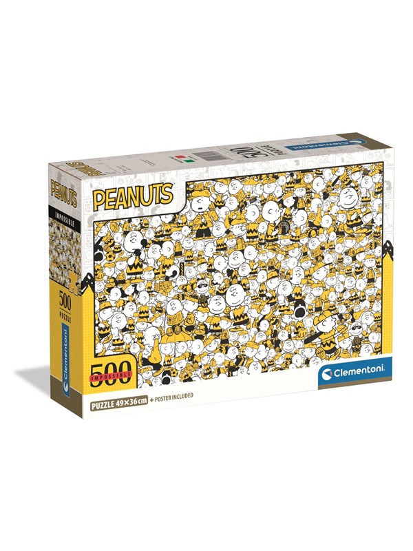 Clementoni Puzzle Impossible Peanuts - Compact Box 500 pieces 2D Puzzles