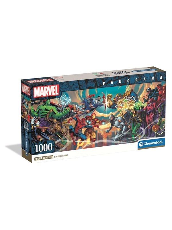 Clementoni Puzzle Panorama HQC Marvel Heroes vs Villains 1000 pieces 2D Puzzles