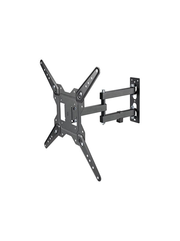 Deltaco Office ARM-0255 mounting kit - full-motion - for LCD display - tilt swivel 30 kg - black - Max 30 kg - recommended for 55