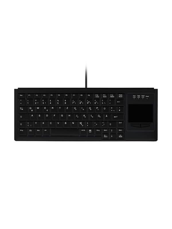 Cherry Contour Active Key Industrial AK-4400-GU - keyboard - low profile compact - with trackpad - QWERTY - Pan Nordic - black Input Device - Tastatur - Nordic ISO - Schwarz