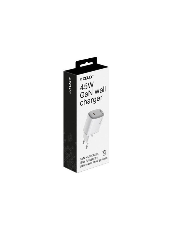 CELLY UPTC COLLECTION UPTC1USBC45WWH power adapter - GaN - USB-C - 45 watt