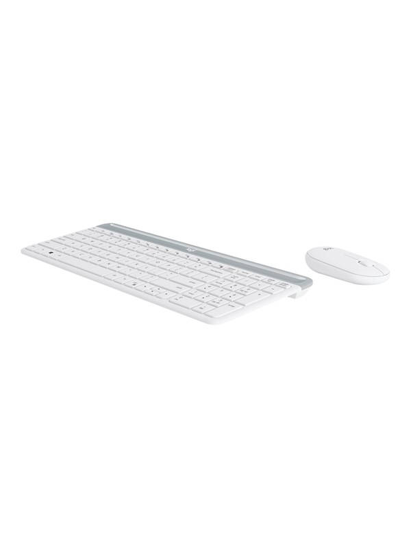Logitech Slim Wireless Combo MK470 - Tastatur  Maus Set - Spanisch - Weiss