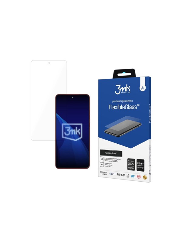 3MK FlexibleGlass Displayschutzfolie für Motorola Moto G86 Power / G86, Flexibles Glas, Vollkleber