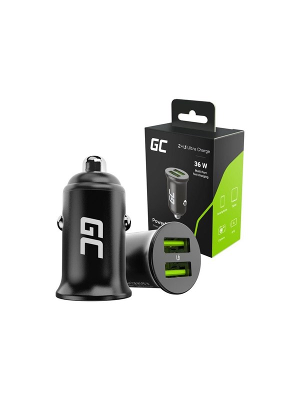 Green Cell PowerRide Nano36 car power adapter - 2 x USB - 36 watt