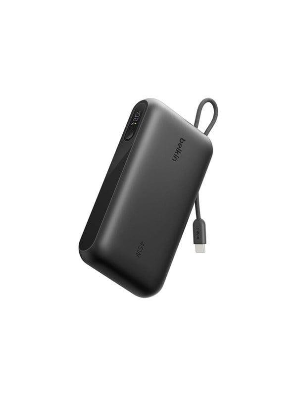 Belkin UltraCharge power bank - with integrated cable and display - 2 x USB-C USB - 45 watt - 20000 mAh