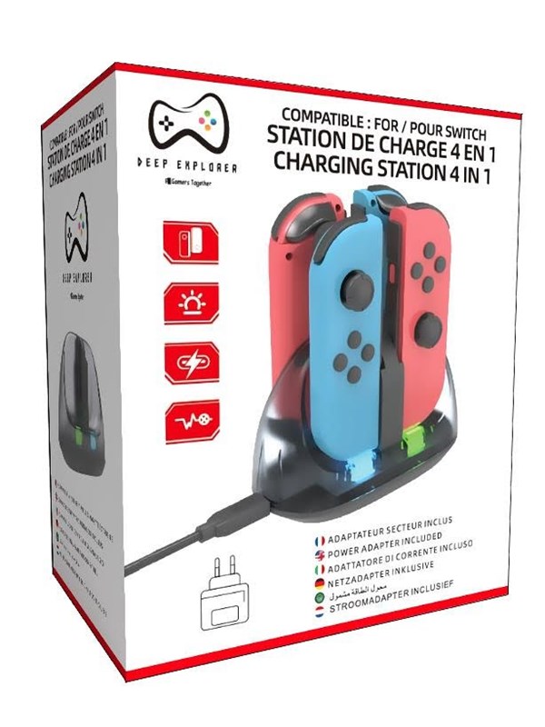 Deep Explorer 4-in-1 Joy-Con Charging Station - Ladegerät - Nintendo Switch