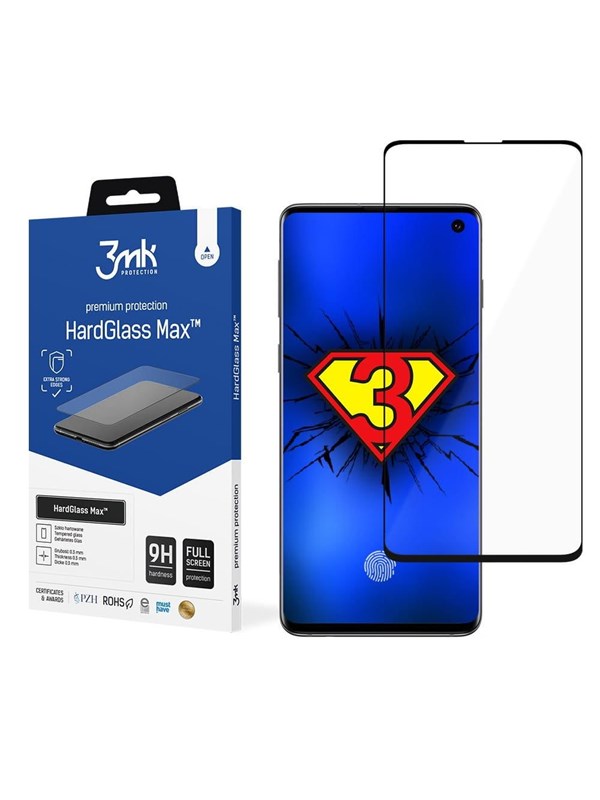 3mk Tempered Glass HardGlass Max FingerPrint - Samsung Galaxy S10
