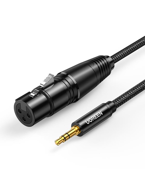 UGREEN AV182 audio cable 3.5mm mini jack (male) - XLR (female) 1m - Black