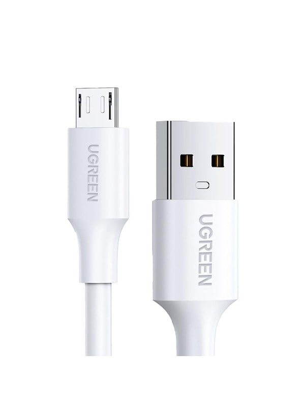 Daten- und Ladekabel USB-A - microUSB UGREEN US289, 18W, 2m, Weiß