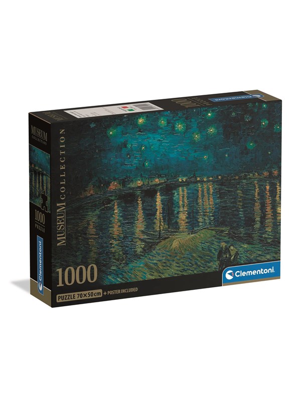 Puzzle mit 1000 Teilen Clementoni Museum Van Gogh Starry Night Over the Rhone