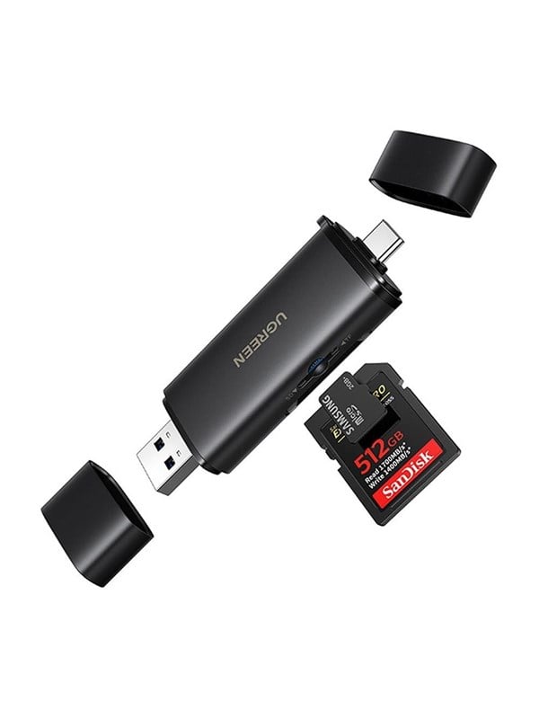 USB / USB-C Kartenleser UGREEN CM803 (65024), SD - microSD, Schwarz