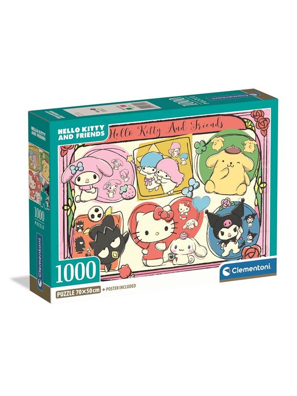 Clementoni Puzzle Hello Kitty 2 - Compact Box 1000 pieces 2D Puzzles