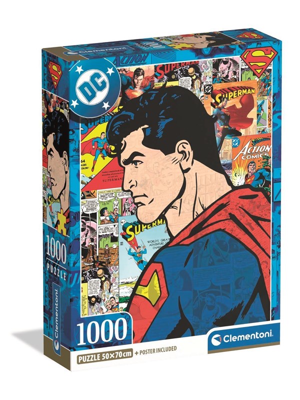 Clementoni Puzzle Superman 2025 -3- Compact 1000 pieces 2D Puzzles