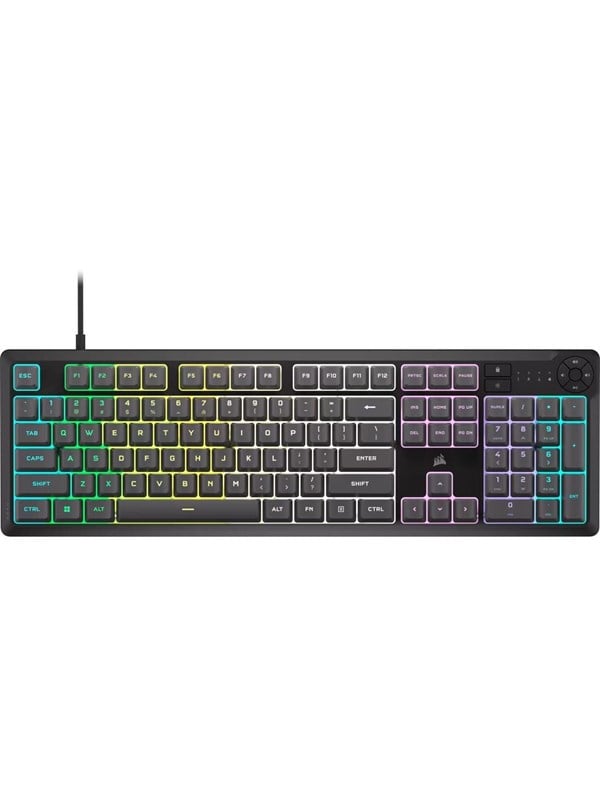 Corsair K55 CORE RGB - Gaming Tastatur - Full-Size - Englisch US - Grau