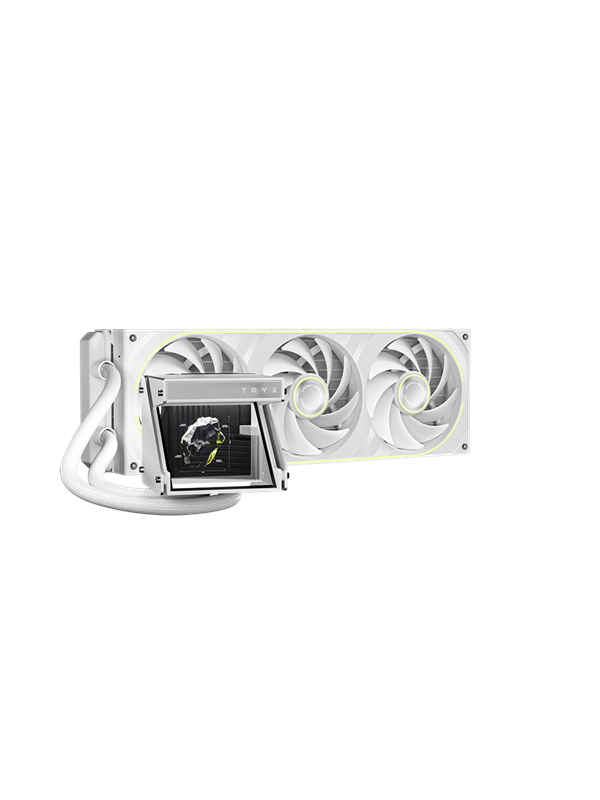 TRYX HOLO ARGB 360 weiss AiO-Wasserkühlung, CPU Wasserkühler, Weiss - Bild 3