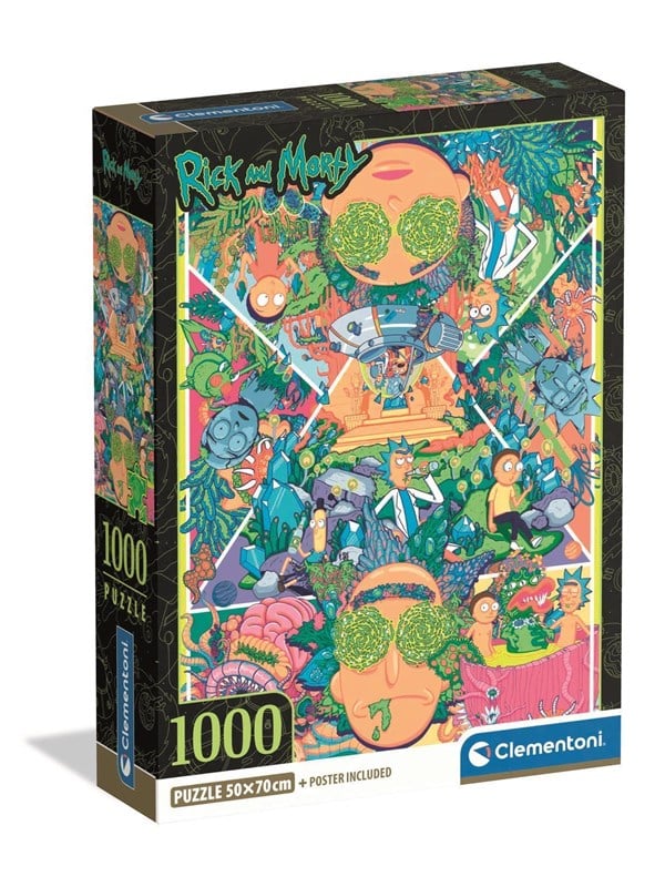 Clementoni Puzzle Rick  Morty 2 - Compact Box 1000 pieces 2D Puzzles
