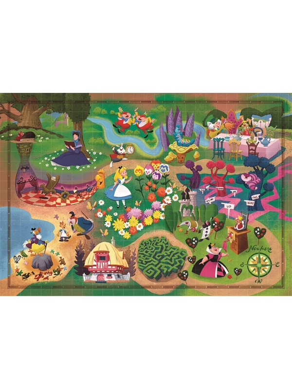 Clementoni Puzzle Story Maps Alice in Wonderland 1000 pieces 2D Puzzles