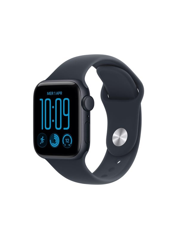 Apple Watch SE 3 GPS 40mm Midnight Aluminium Case with Navy Blue Sport Band - S/M