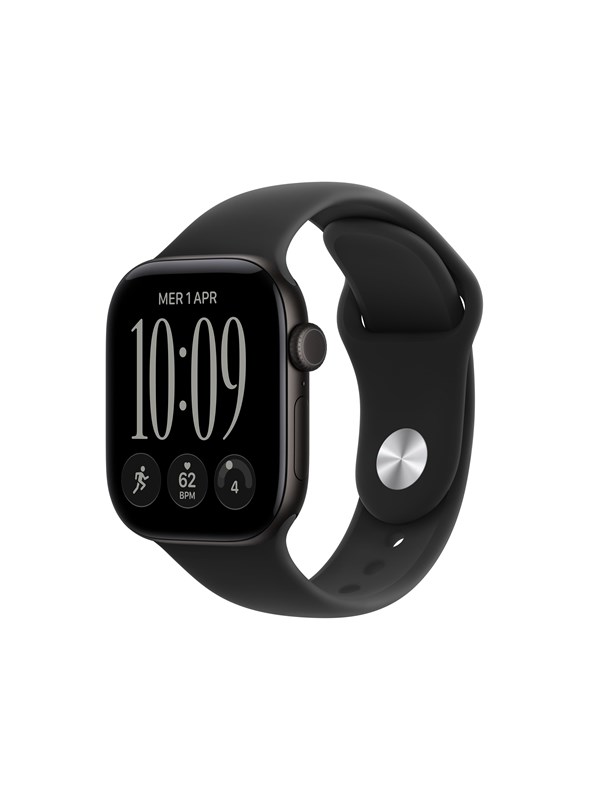 Apple Watch Series 12 GPS 42mm Black Aluminium Case with Black Sport Band - SM
