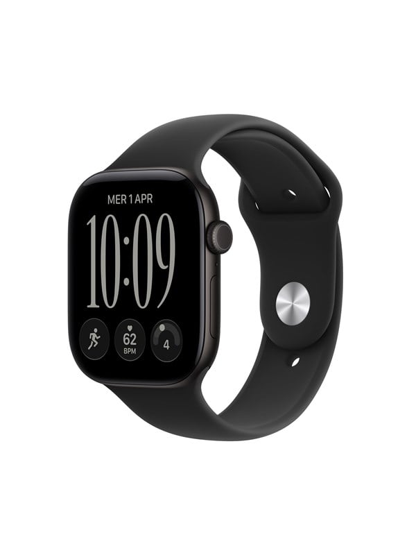 Apple Watch Series 12 GPS 46mm Black Aluminium Case with Black Sport Band - SM