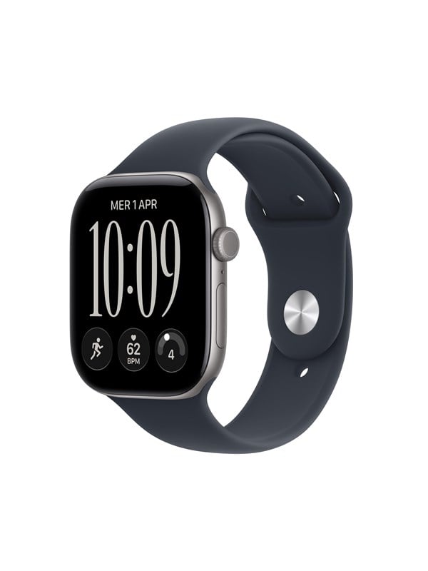 Apple Watch Series 12 GPS + Cellular 46mm Space Grey Aluminium Case with Navy Blue Sport Band - M/L