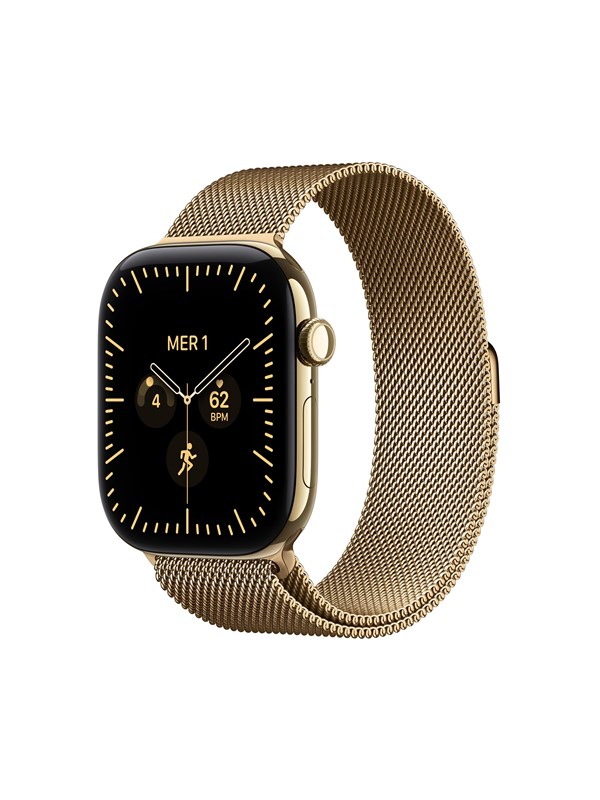 Apple Watch Series 12 GPS  Cellular 46mm Radiant Gold Titanium Case with Radiant Gold Milanese Loop - ML