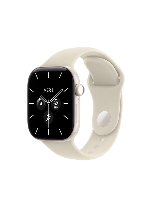 Apple Watch Series 12 GPS  Cellular 42mm Pearl White Ceramic Case with Sand Sport Band - SM