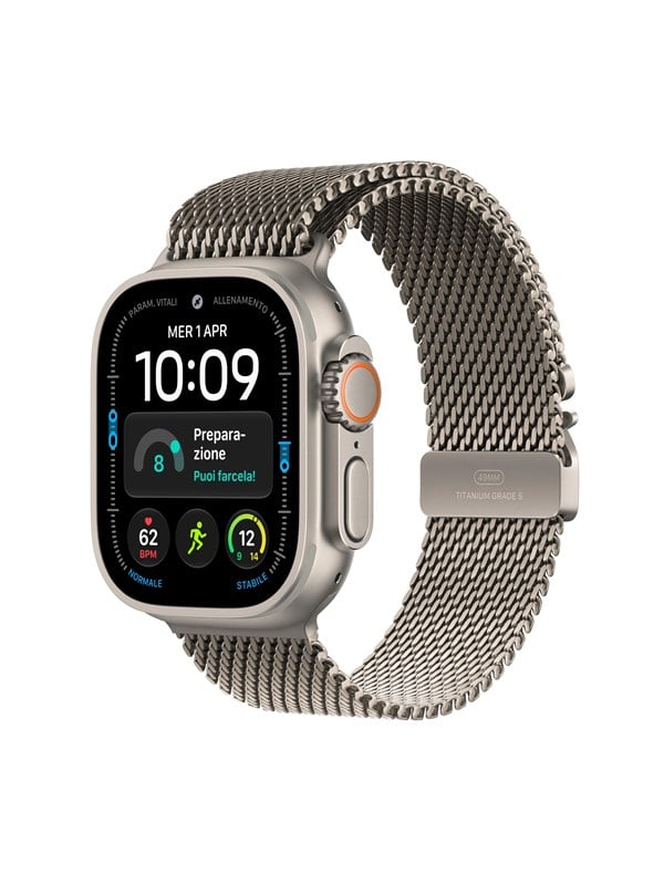 Apple Watch Ultra 4 GPS  Cellular 49mm Natural Titanium Case with Natural Titanium Milanese Loop - L
