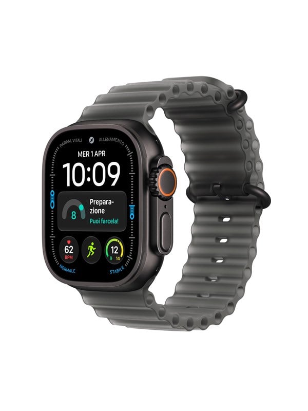 Apple Watch Ultra 4 GPS  Cellular 49mm Black Titanium Case with Translucent Black Ocean Band