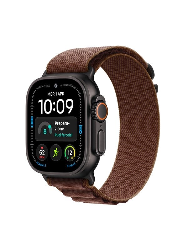 Apple Watch Ultra 4 GPS  Cellular 49mm Black Titanium Case with Burgundy Alpine Loop - L