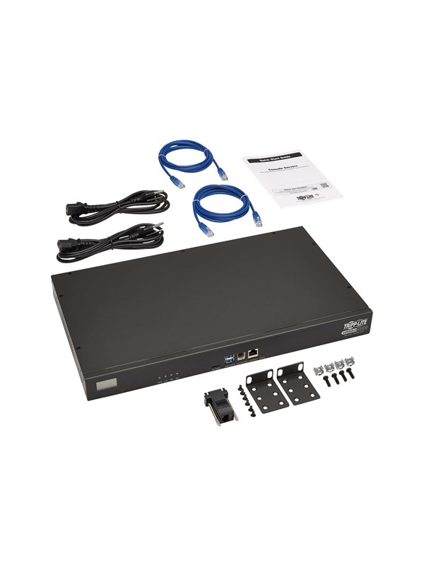 Tripp Lite Eaton  Series 16-Port Serial Console Server USB Ports 2 - Dual GbE NIC 16 Gb Flash Wi-Fi Desktop1U Rack TAA