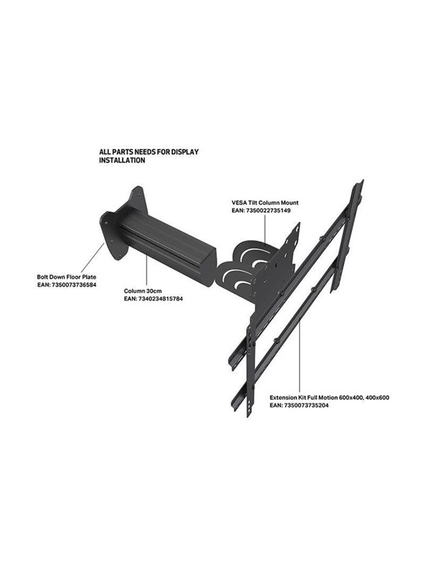 Multibrackets M Pro Series mounting component - 30 cm - black - Max - recommended for