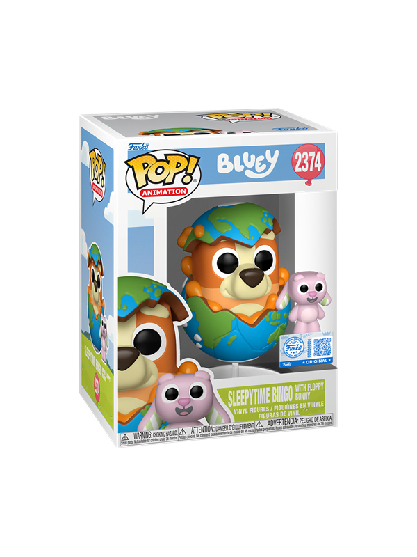 Funko - Funko POP Vinyl Bluey Bingo mit Floppy