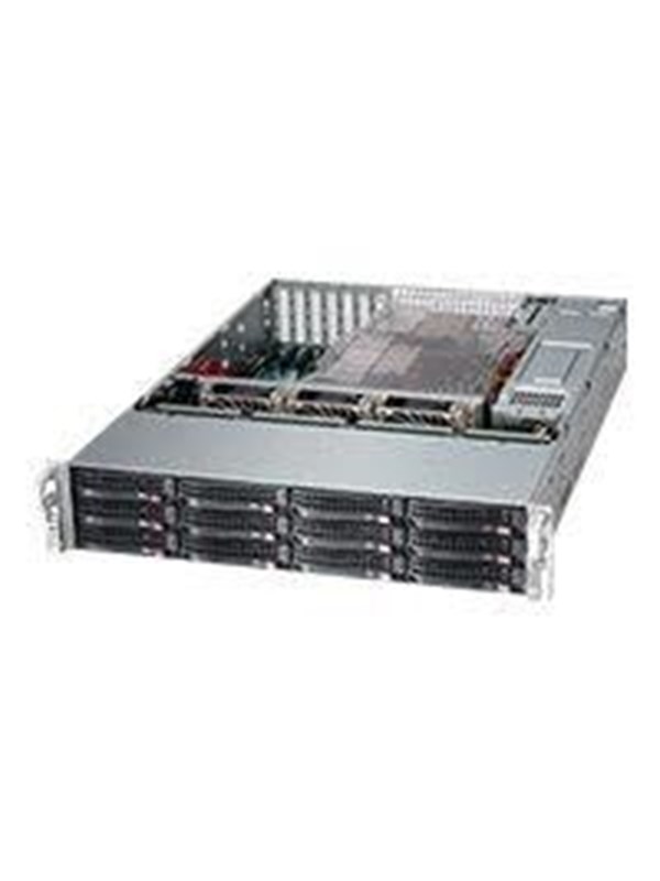 Supermicro SC826 BAC12-R1K23LPB - Gehuse - Server Rack - Schwarz