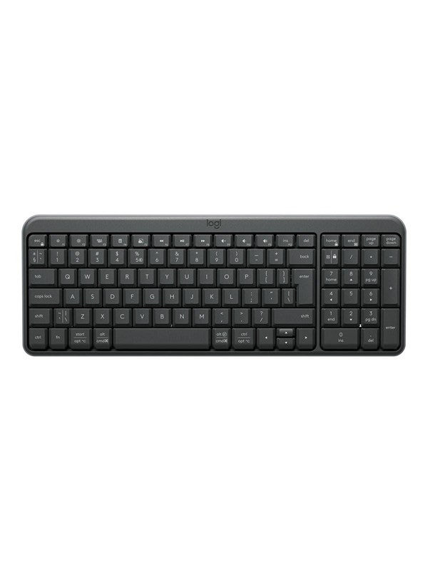 Logitech K250 - keyboard - QWERTY - US International - graphite Input Device - Tastatur - Universal - Schwarz
