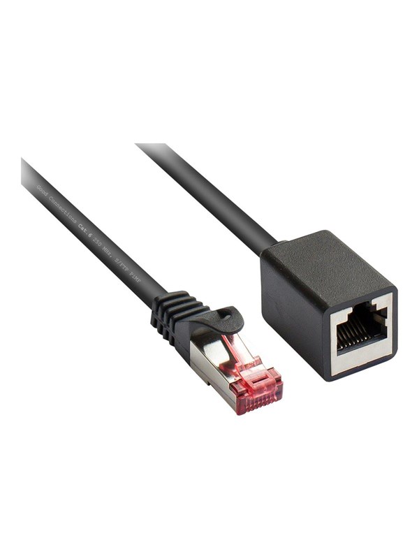 Alcasa electronik Good Connections RNS patch extension cable - 1 m - black - Schwarz