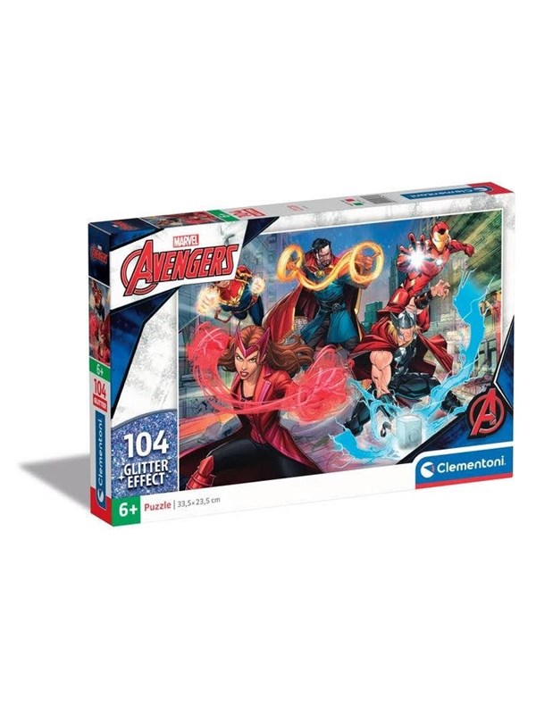 Clementoni Puzzle Glitter Marvel Avengers 104 pieces 2D Puzzles