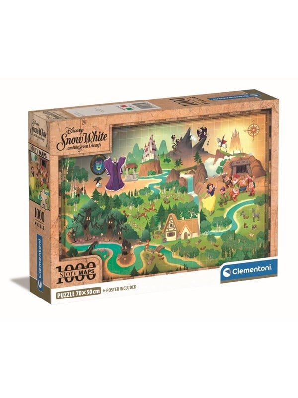 Clementoni Puzzle HQC Disney Story Maps - Snow White 1000 pieces 2D Puzzles