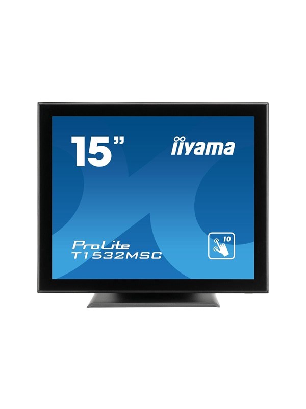 ProLite T1532MSC-B5AG - LED-Monitor - 38 cm (15) - Touchscreen - 1024 x 768 - TN - 370 cd m² - 7001 - 8 ms - HDMI VGA DisplayPort - Lautsprecher - Schwarz - Sonderposten
