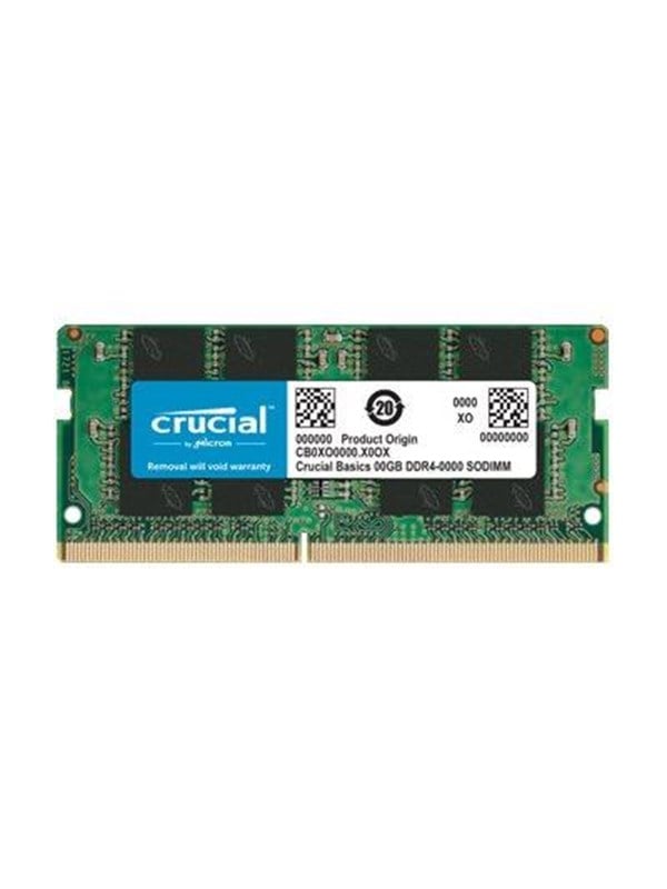Crucial Basics SODIMM DDR4-3200 - 8GB - CL22 - Single Channel 1 pcs - Grn