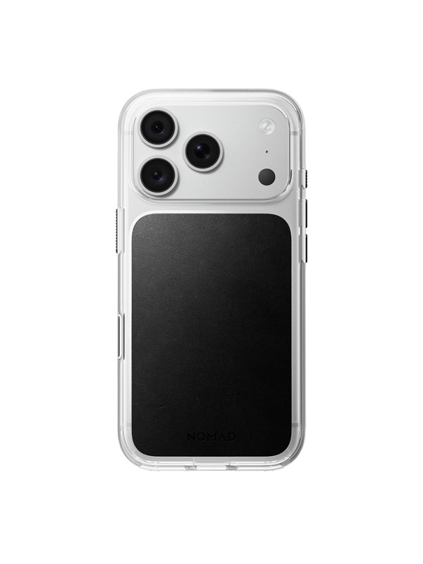 Nomad Clear Leather Case - black Horween - iPhone 18 Pro17 Pro